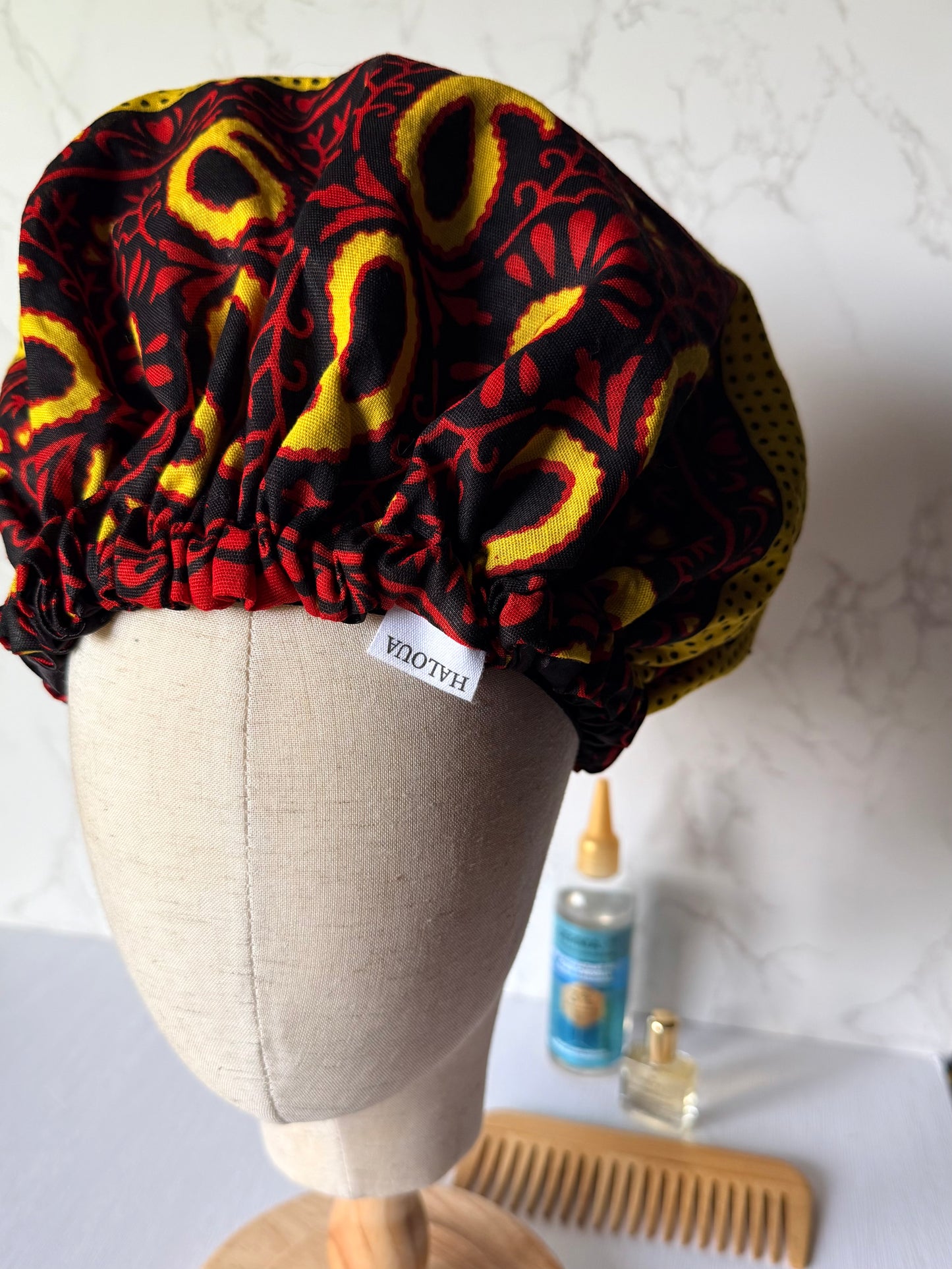 Kofia Laini Bonnet de nuit en tissu Nanbawane