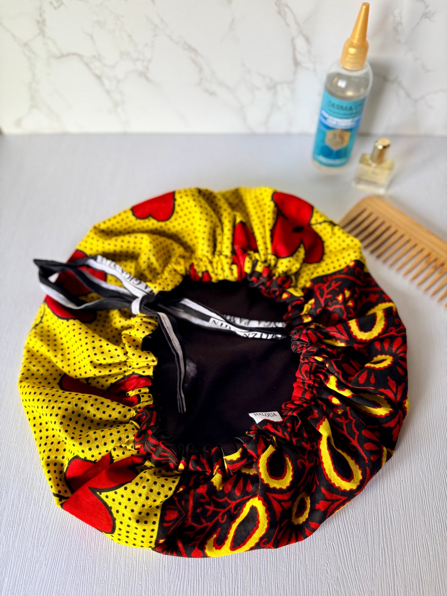 Kofia Laini Bonnet de nuit en tissu Nanbawane