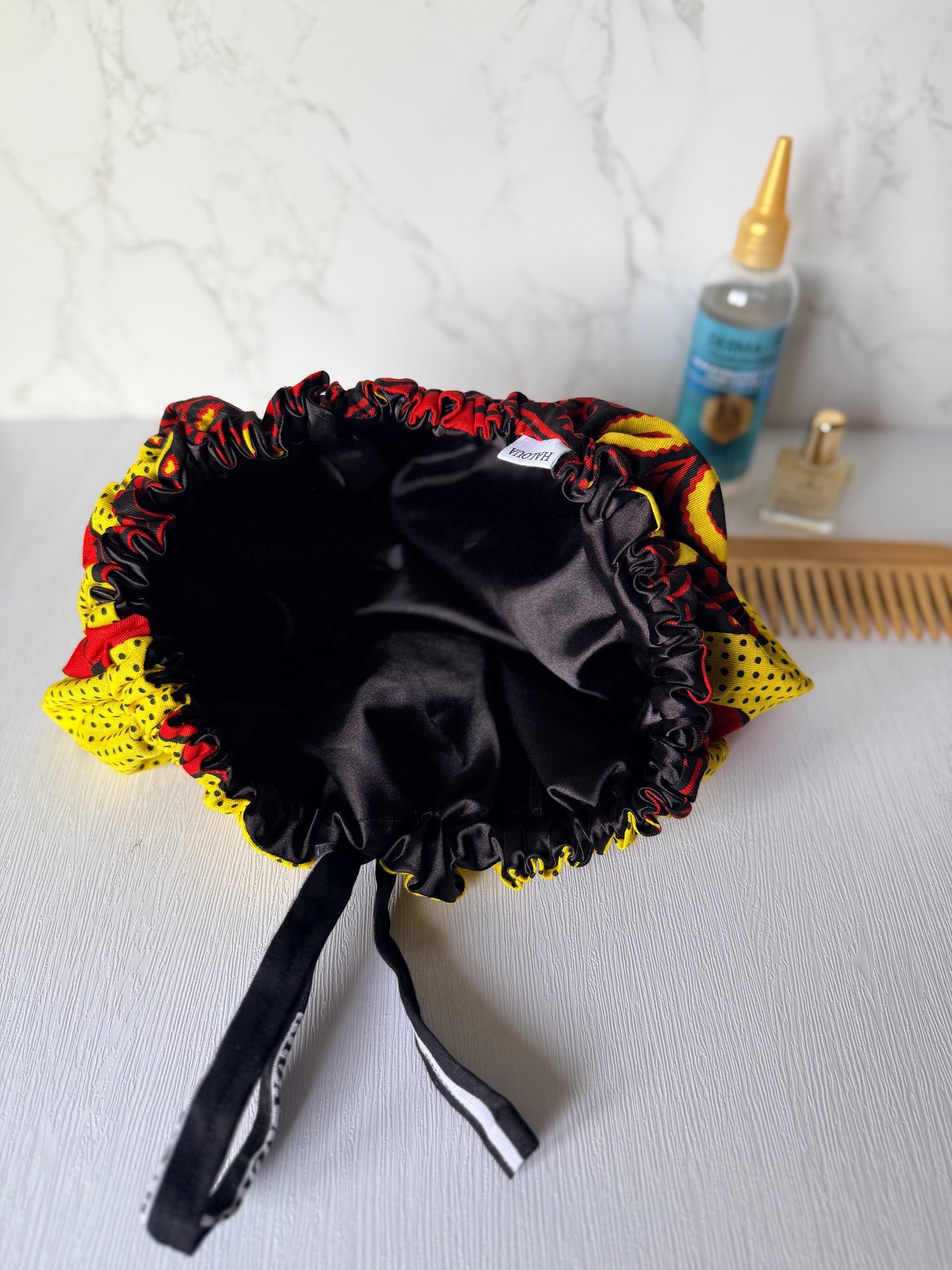 Kofia Laini Bonnet de nuit en tissu Nanbawane