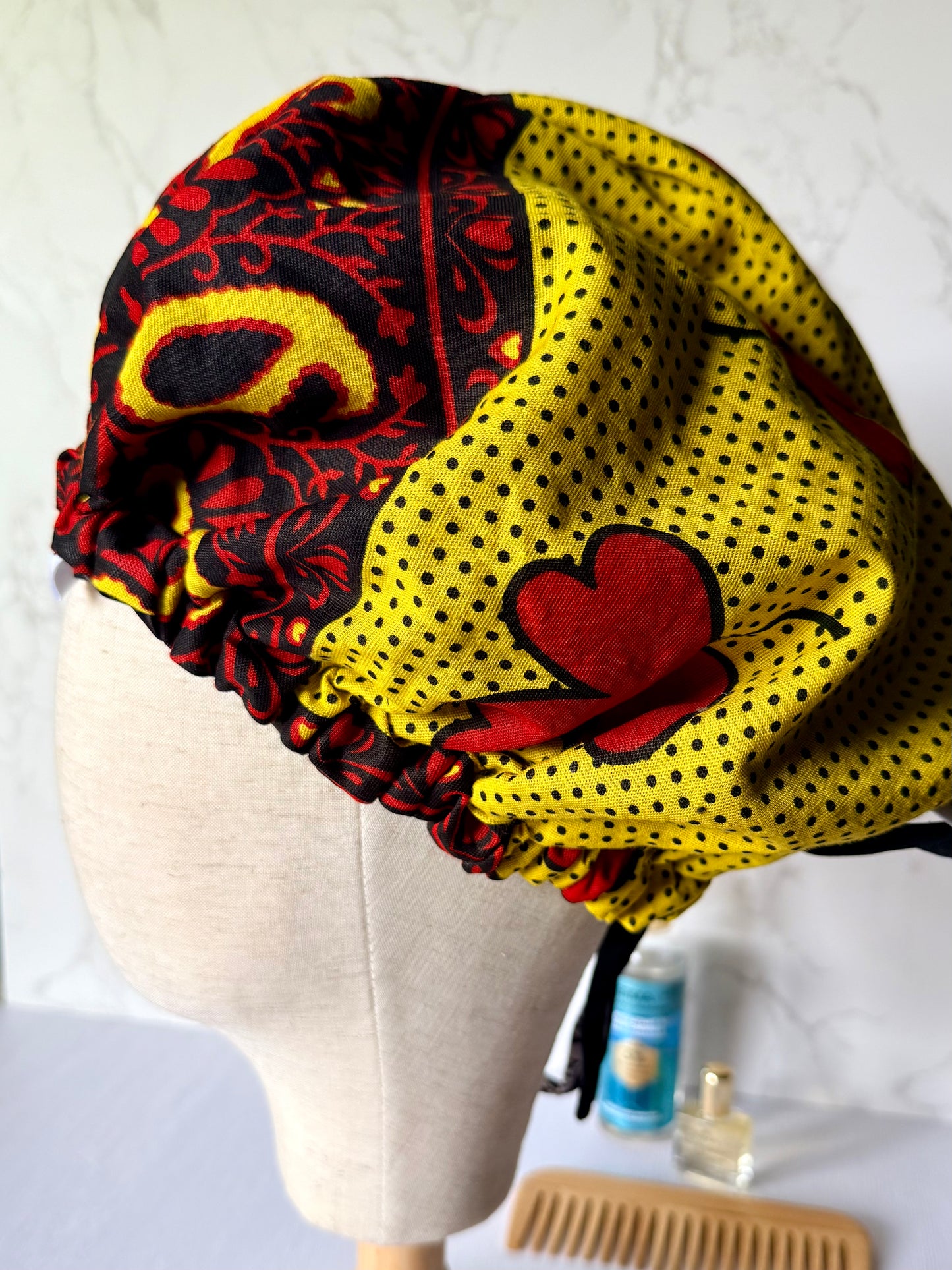 Kofia Laini Bonnet de nuit en tissu Nanbawane