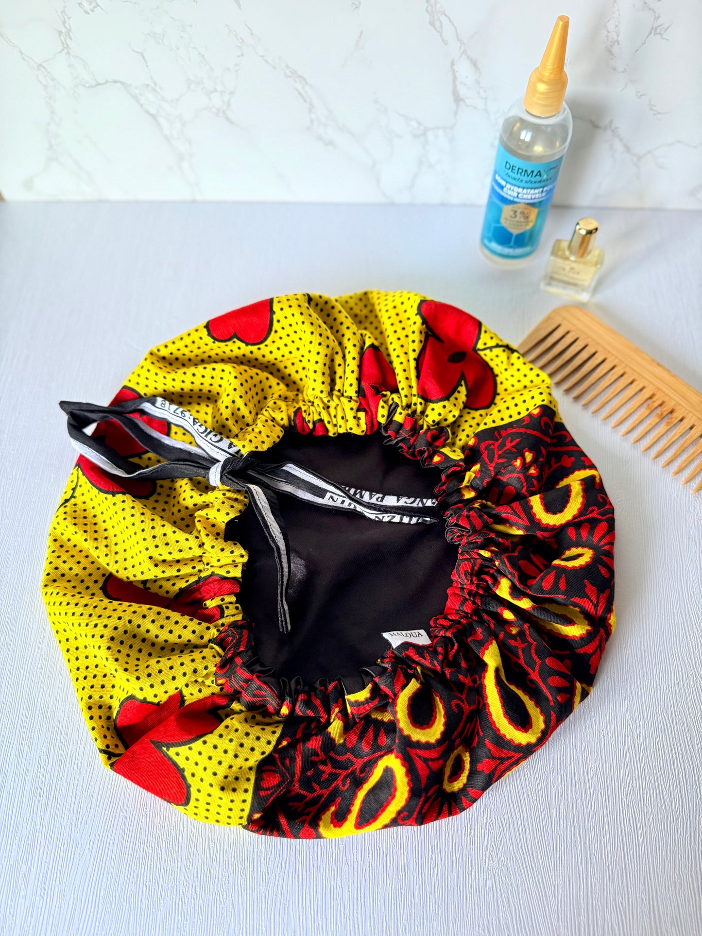 Kofia Laini Bonnet de nuit en tissu Nanbawane