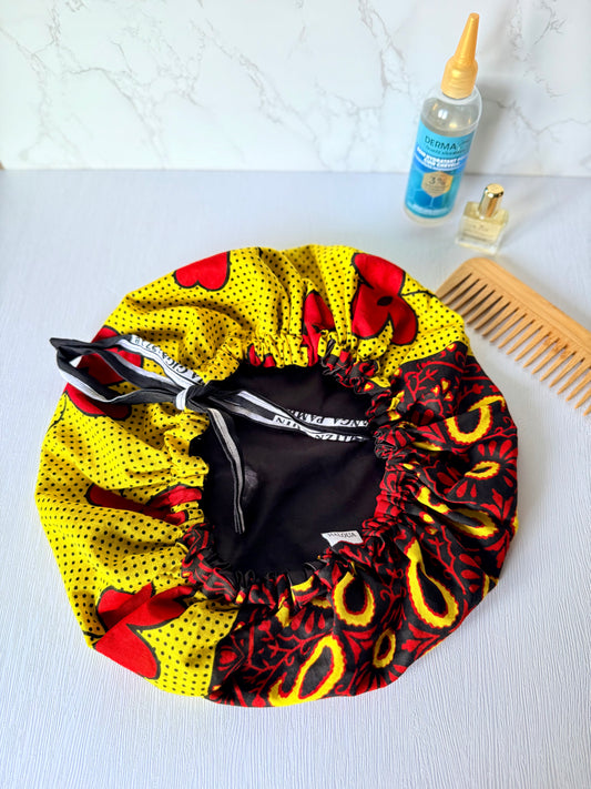 Kofia Laini Bonnet de nuit en tissu Nanbawane