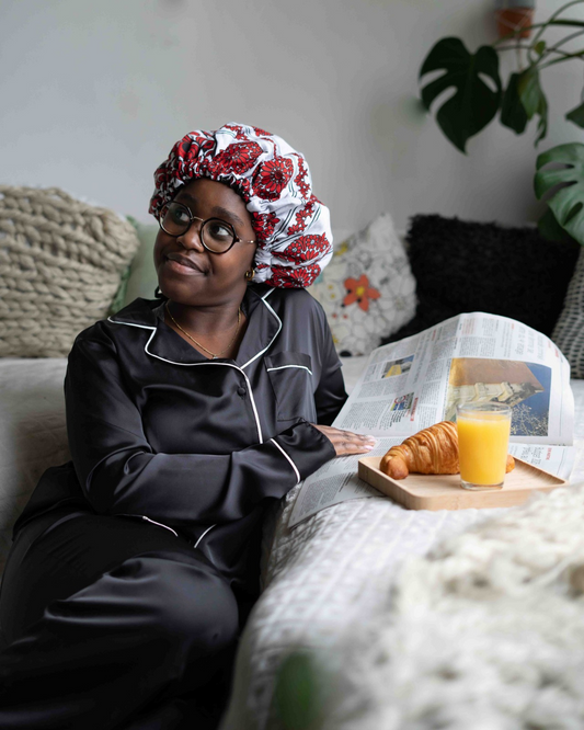 Bonnet de nuit en tissu Nanbawane & Satin