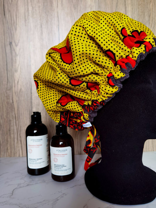 Kofia Serviette – Bonnet-Serviette en Tissu Kanga & Microfibre de Bambou