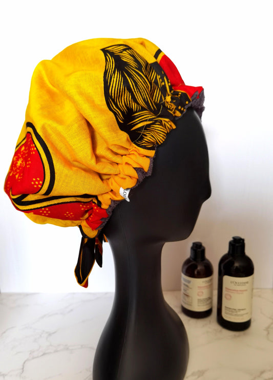 Kofia Serviette – Bonnet-Serviette en Tissu Kanga & Microfibre de Bambou
